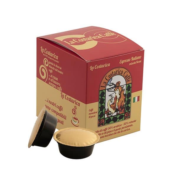 Capsule caffè Espresso Italiano Miscela Rossa Compatibili A Modo Mio