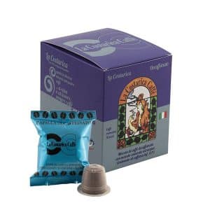 Decaffeinated coffee capsules compatible with Nespresso machines