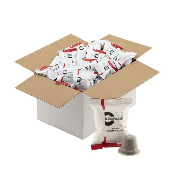 Espresso italiano red blend coffee capsules compatible with Nespresso 100pz